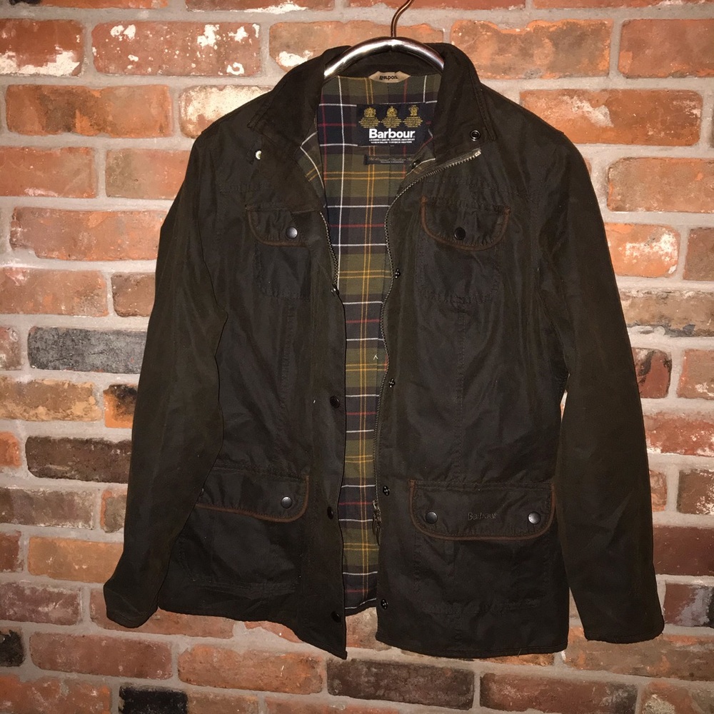 Barbour waxed denim jacket